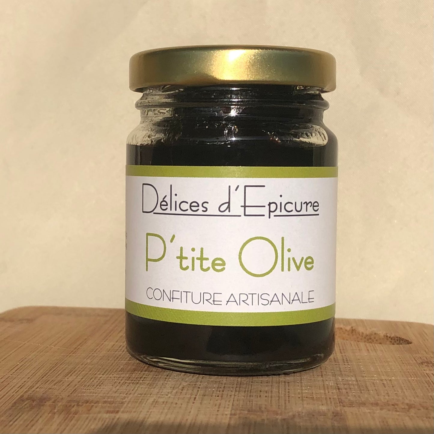 Confiture Artisanale d'Olive - Délices d'Epicure - P'tite Olive ( Gingembre confit, Vanille de Madagascar )